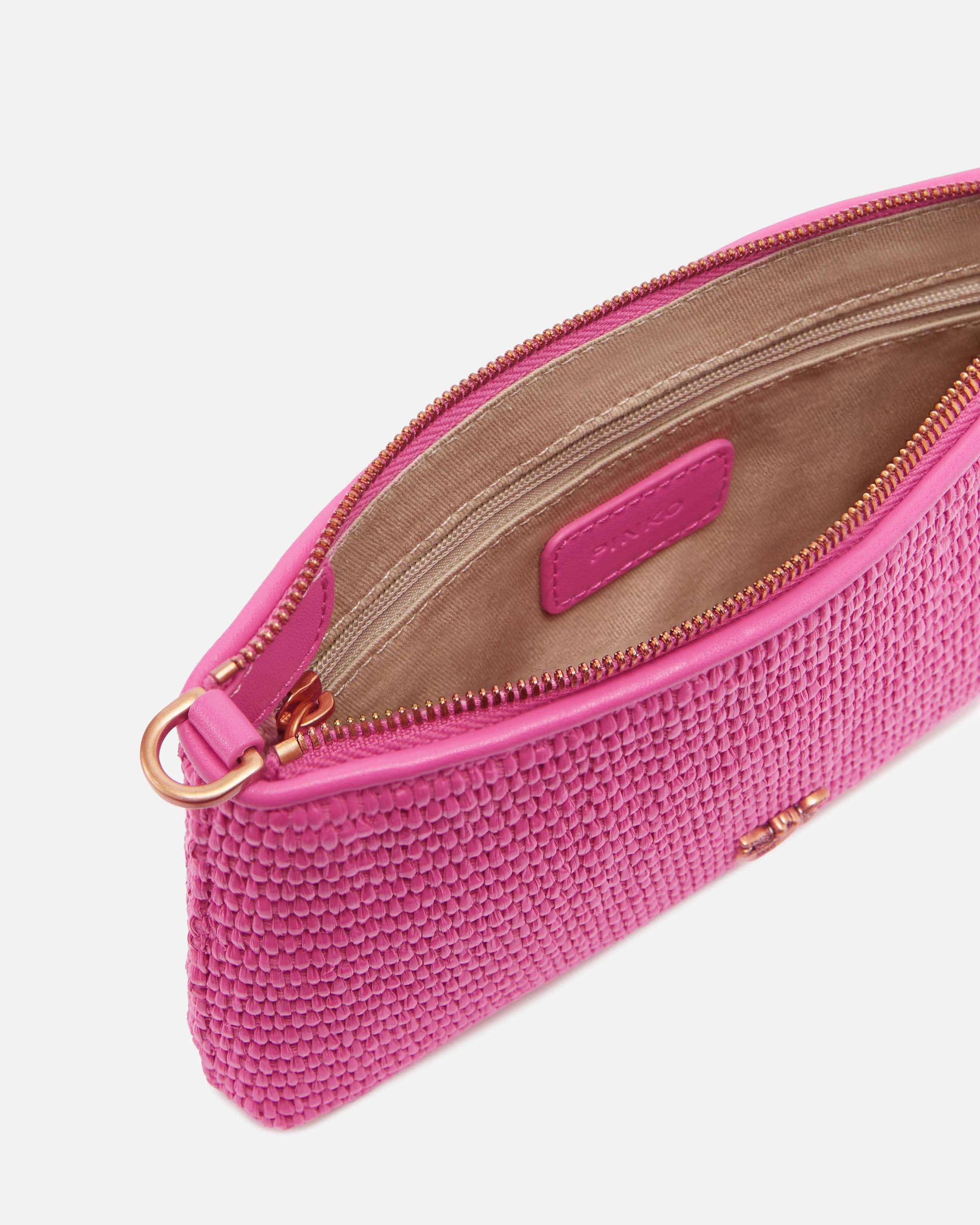 SMALL FLAT CROCHET RAFFIA BAG WITH REMOVABLE SHOULDER STRAP - 4