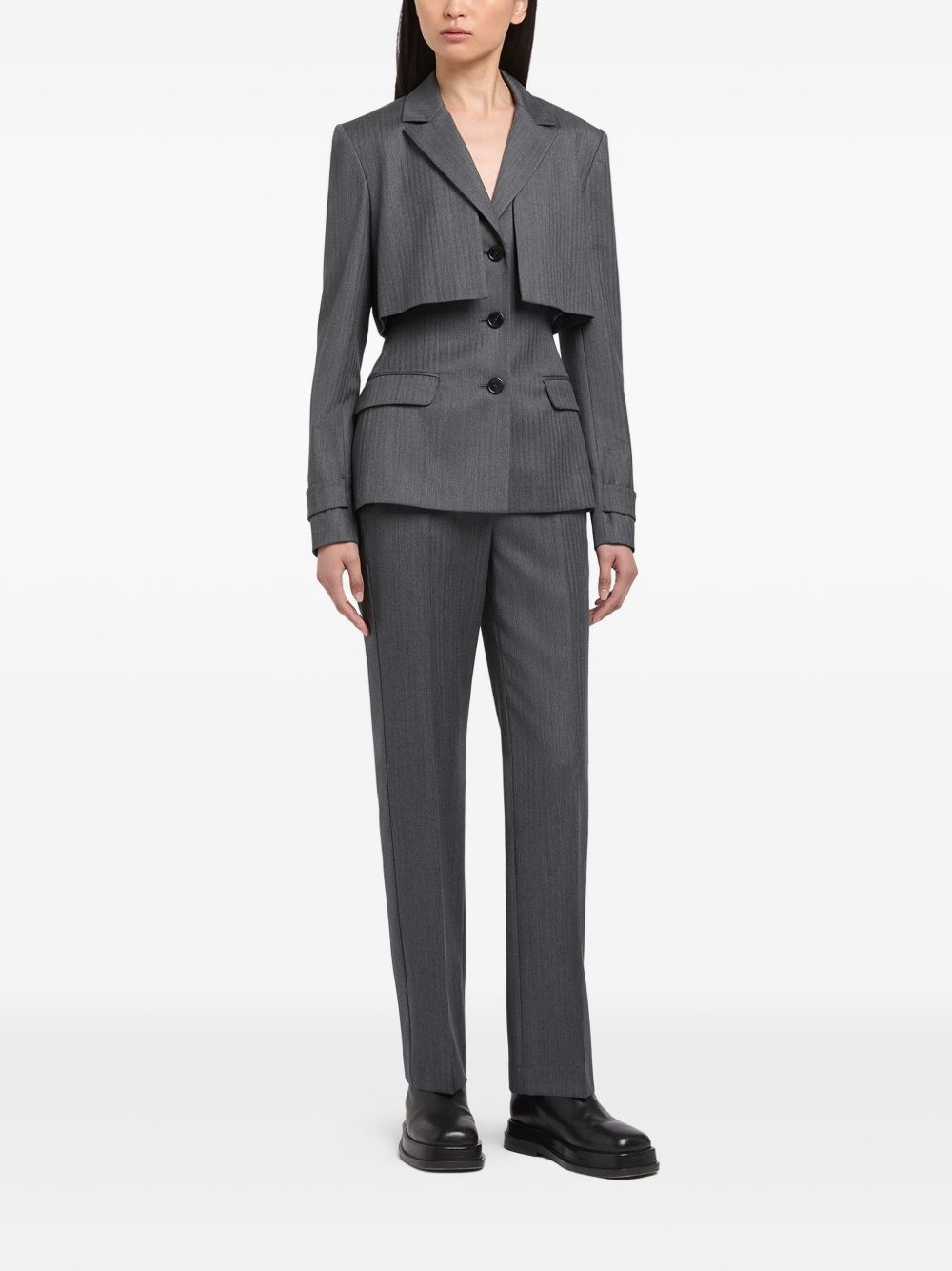 cropped tailored blazer - 2