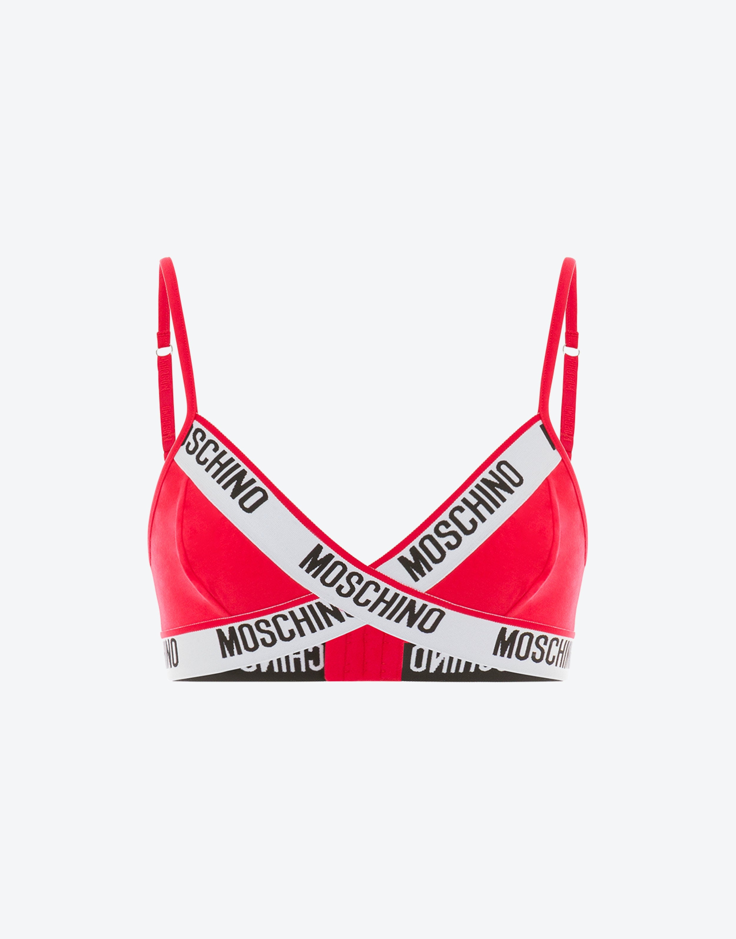 MICROFIBRE TRIANGLE BRA WITH LOGO - 1