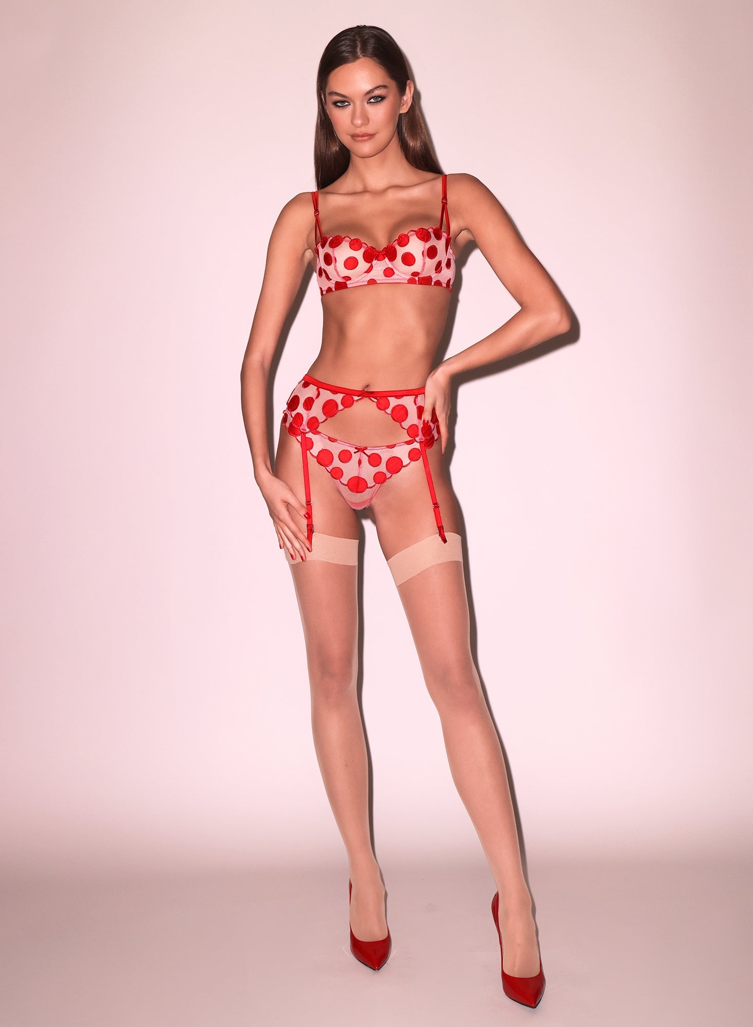 Some Like It Dot Balconette Bra - 8