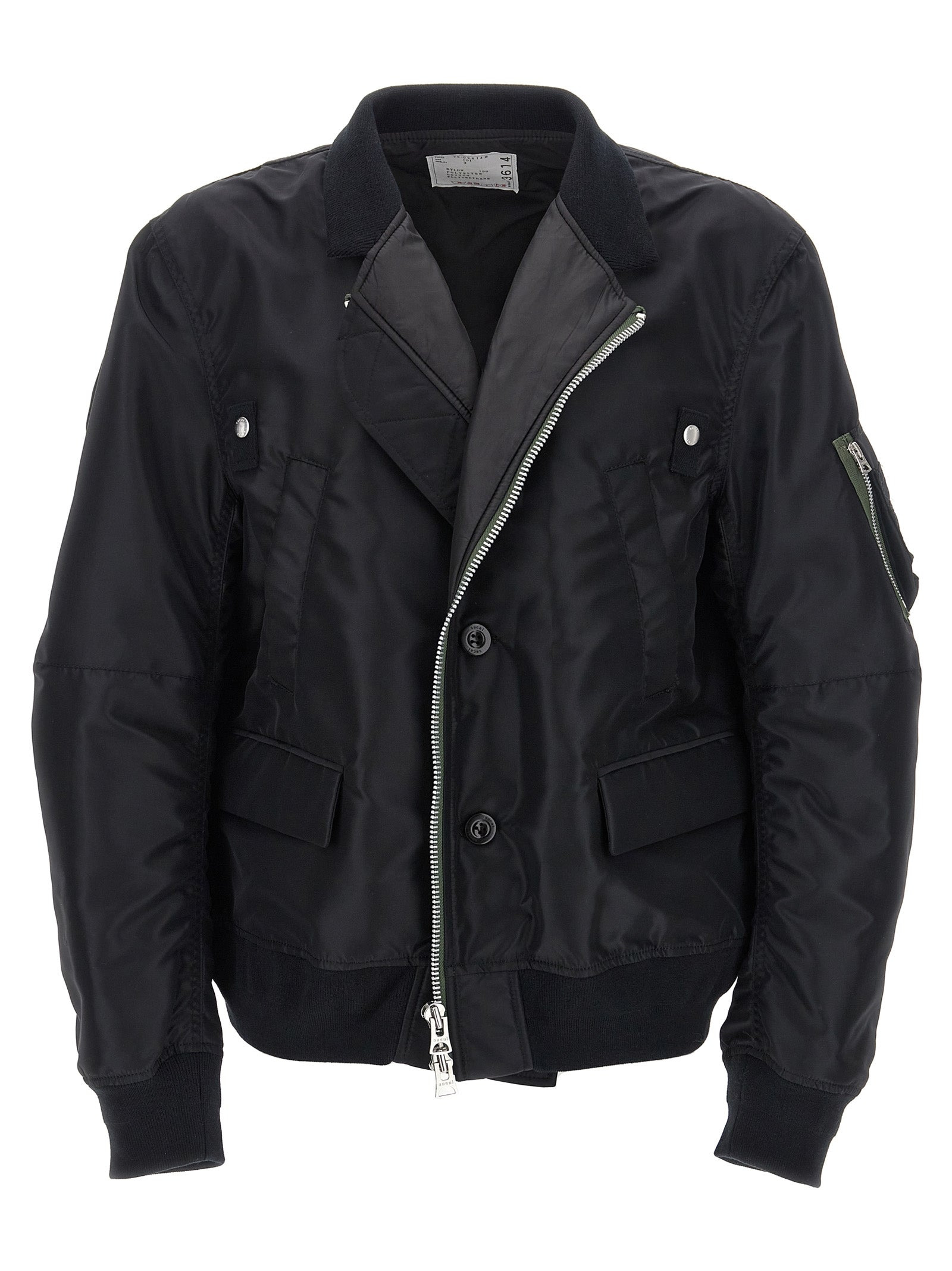 Sacai Men Nylon Bomber Jacket - 2