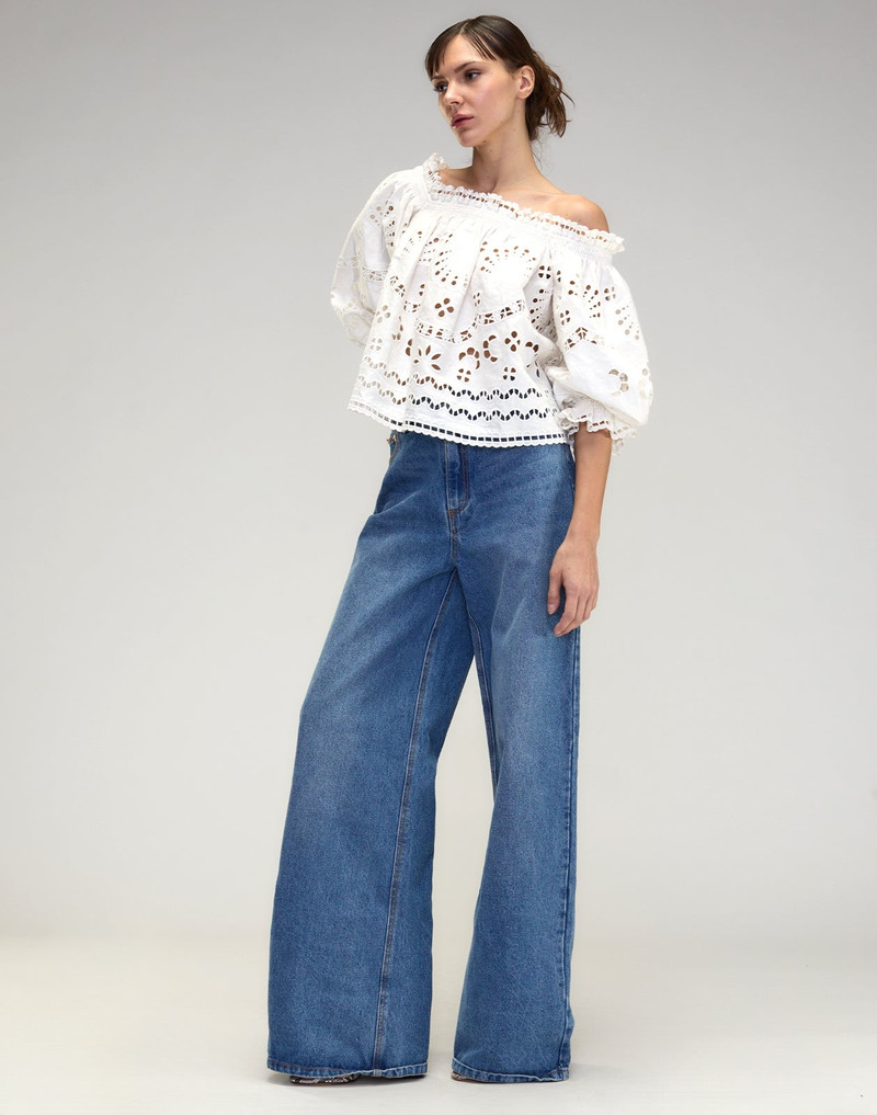 Eva Embroidered Linen Blouse 5