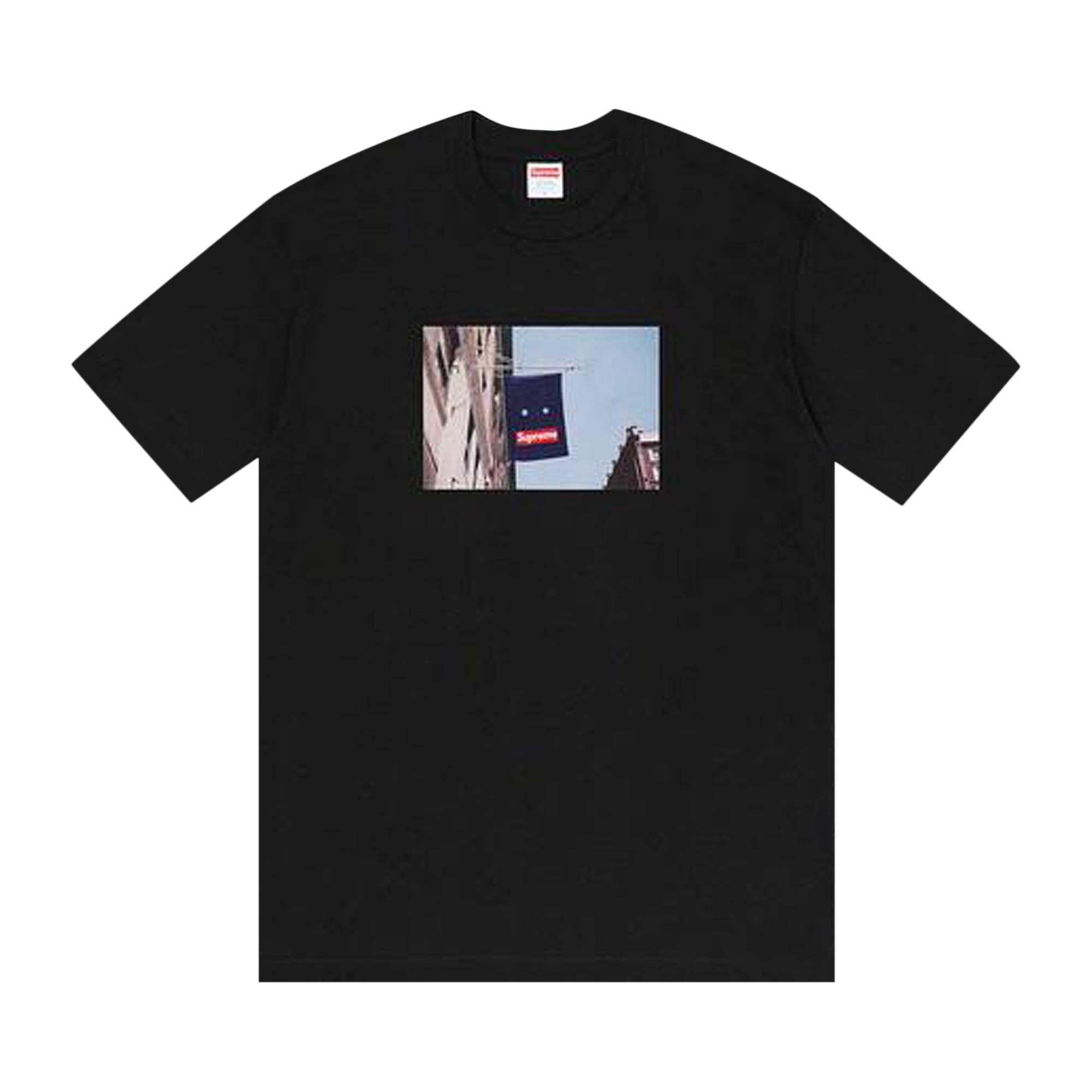 Supreme Banner Tee 'Black' - 1