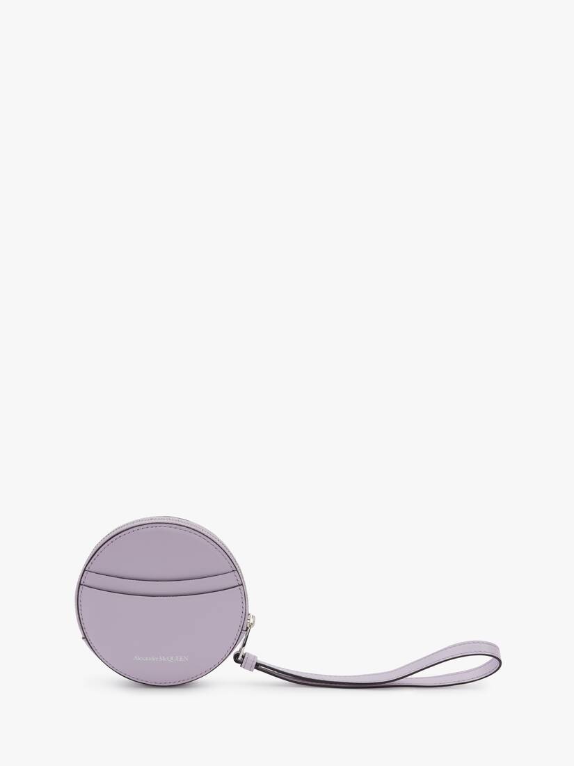Curve Zip Coin Purse in Lilac/black - 3