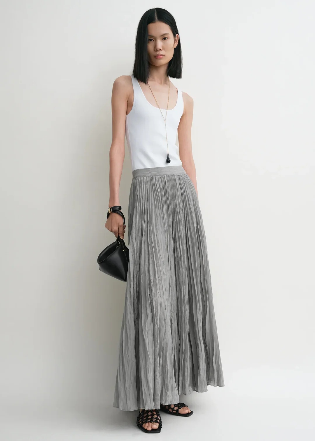 Crinkled Plisse Skirt - 2
