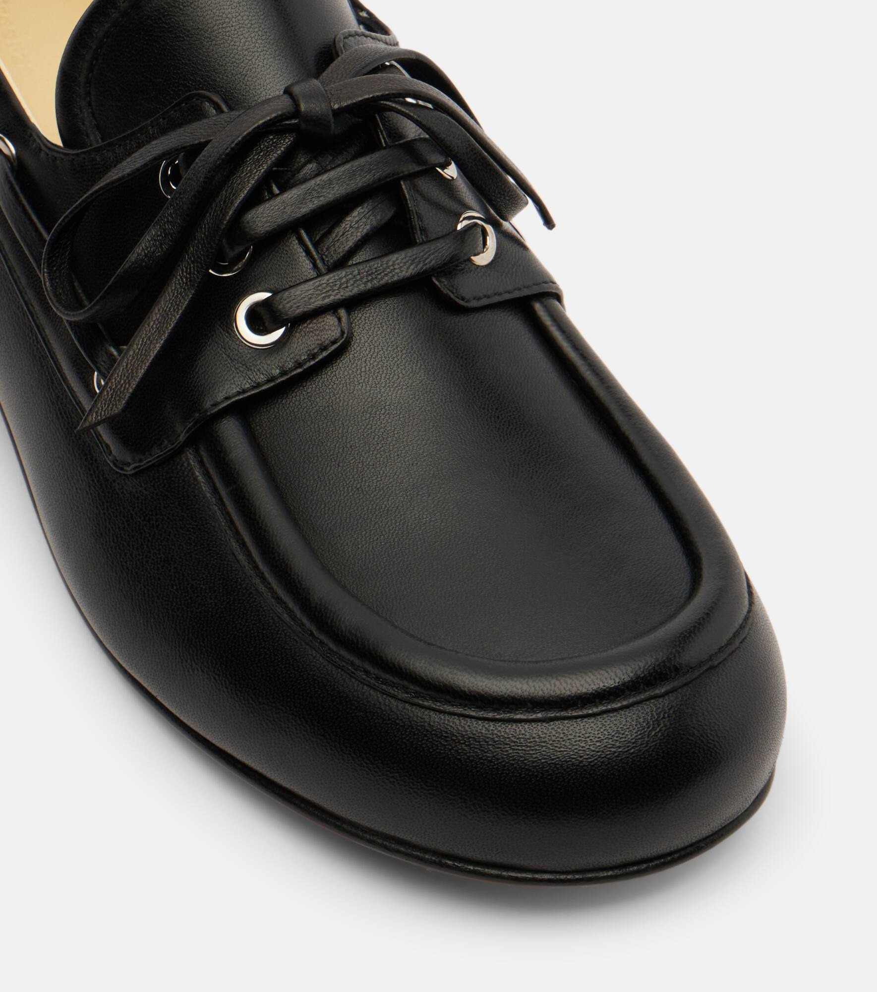 Leather boat shoes - 5