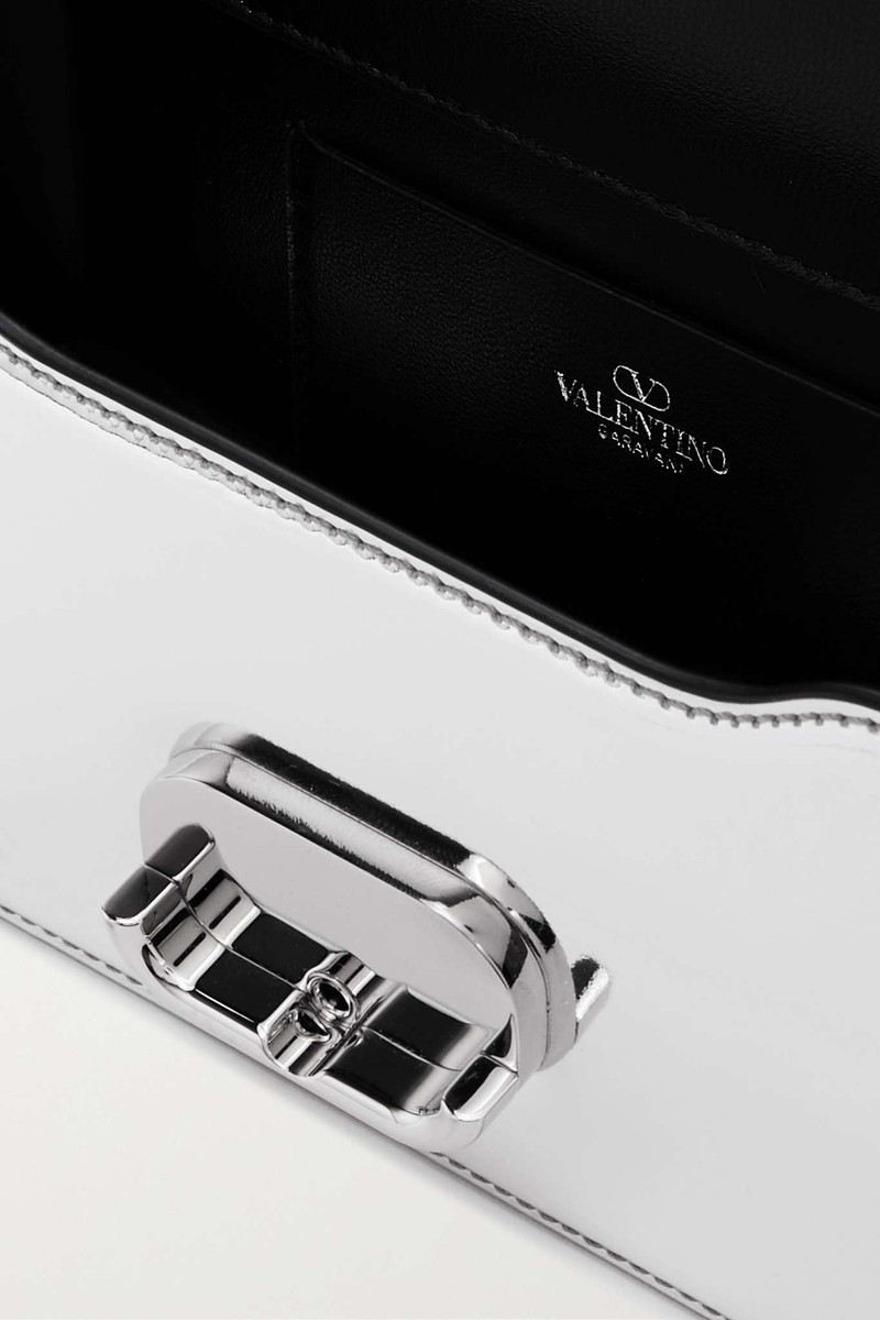 VLOGO small mirrored-leather shoulder bag 4
