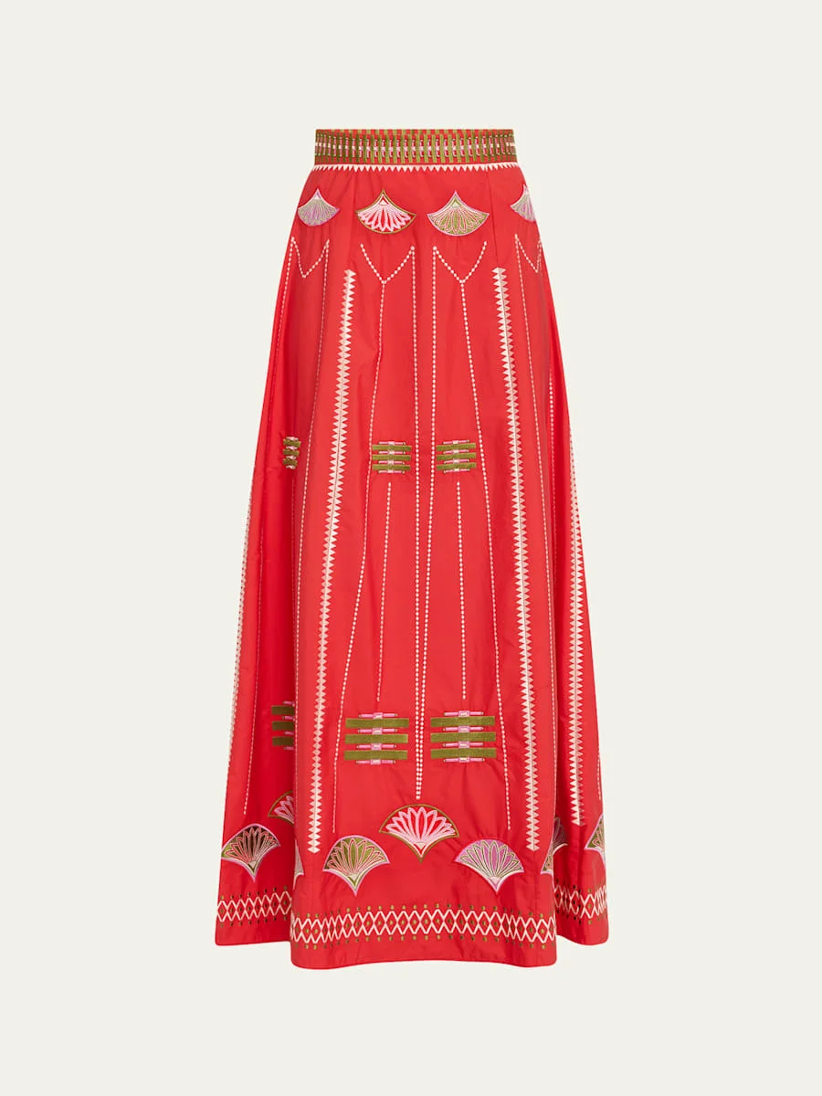 Camille Japanese Peacock Beaded Skirt - 1