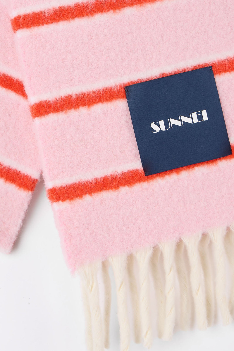 STRIPED SCARF / pink 4