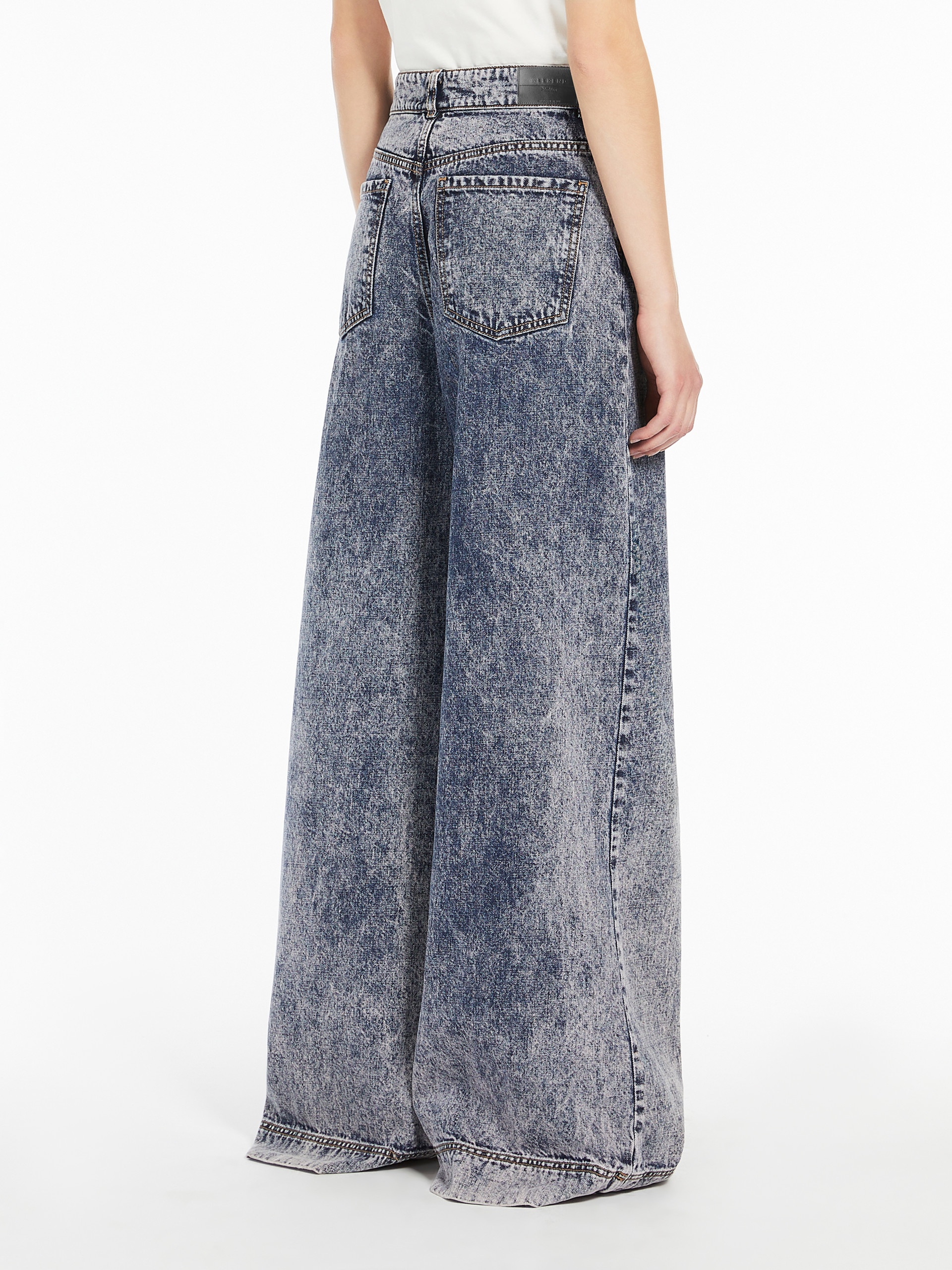 PALLORE Cotton denim wide jeans - 4