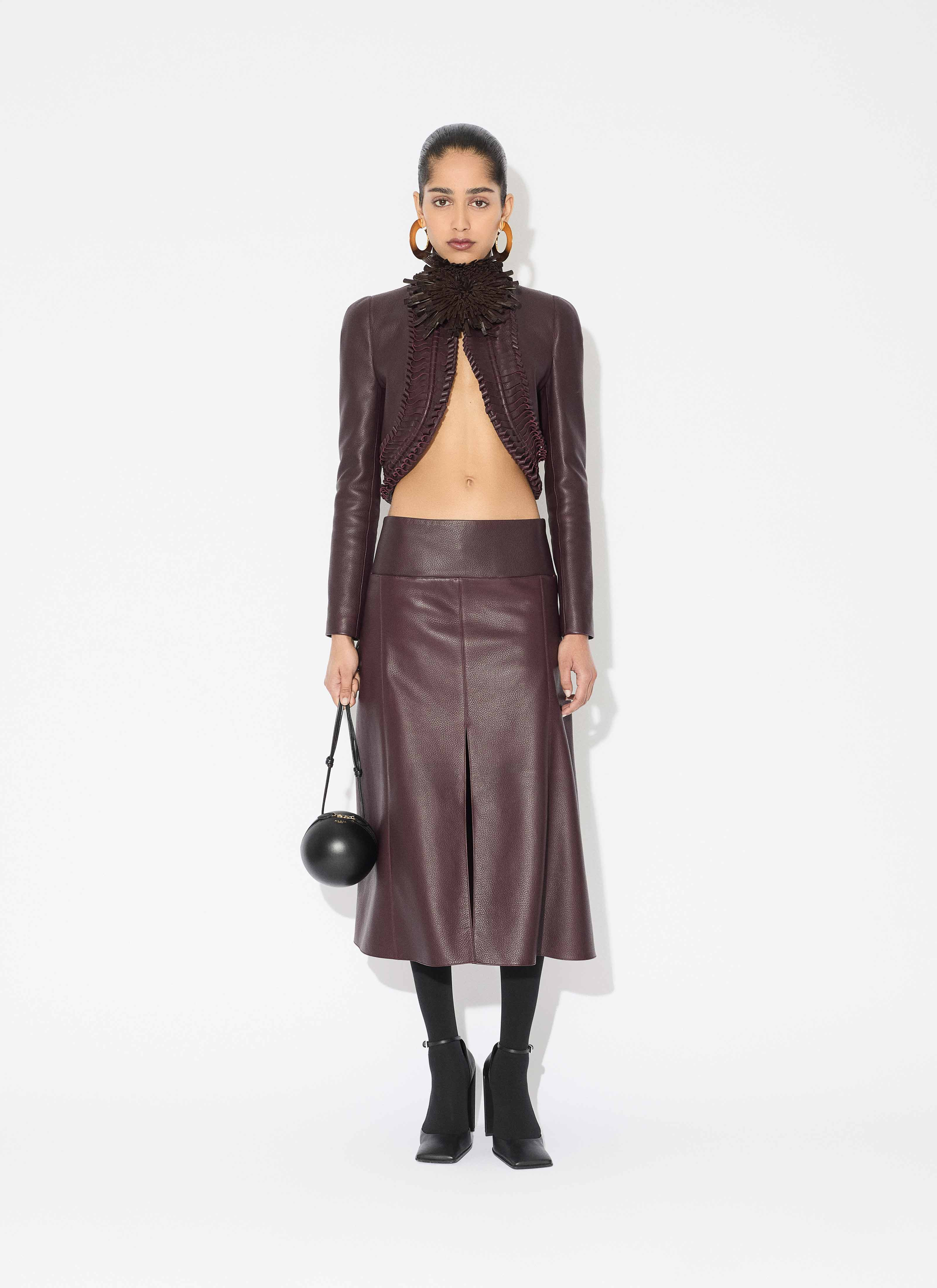 LAMBSKIN TRIMMED JACKET - 2