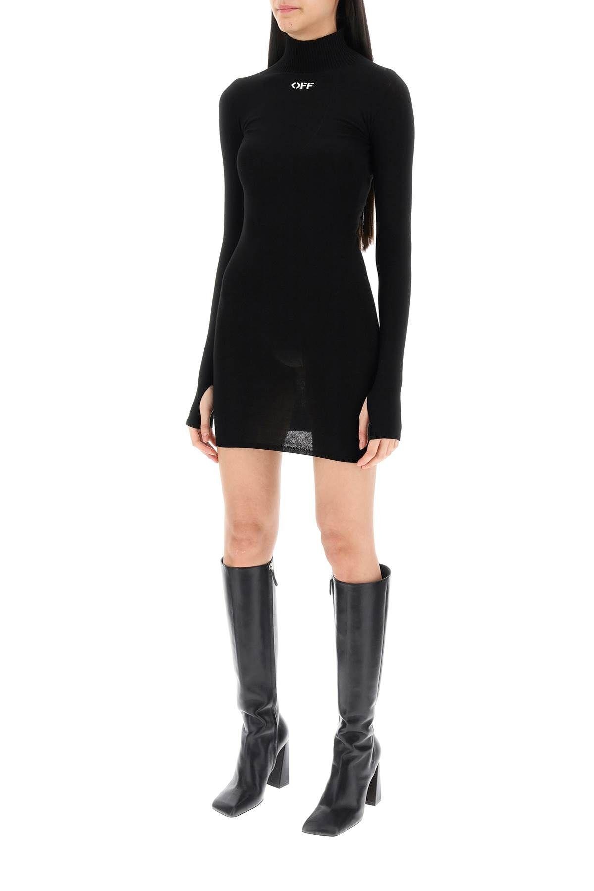 Knitted mini dress with OFF logo Off-white - 5