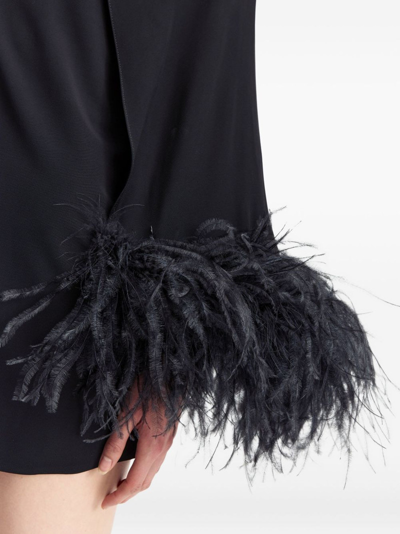 feather trim mini dress 5