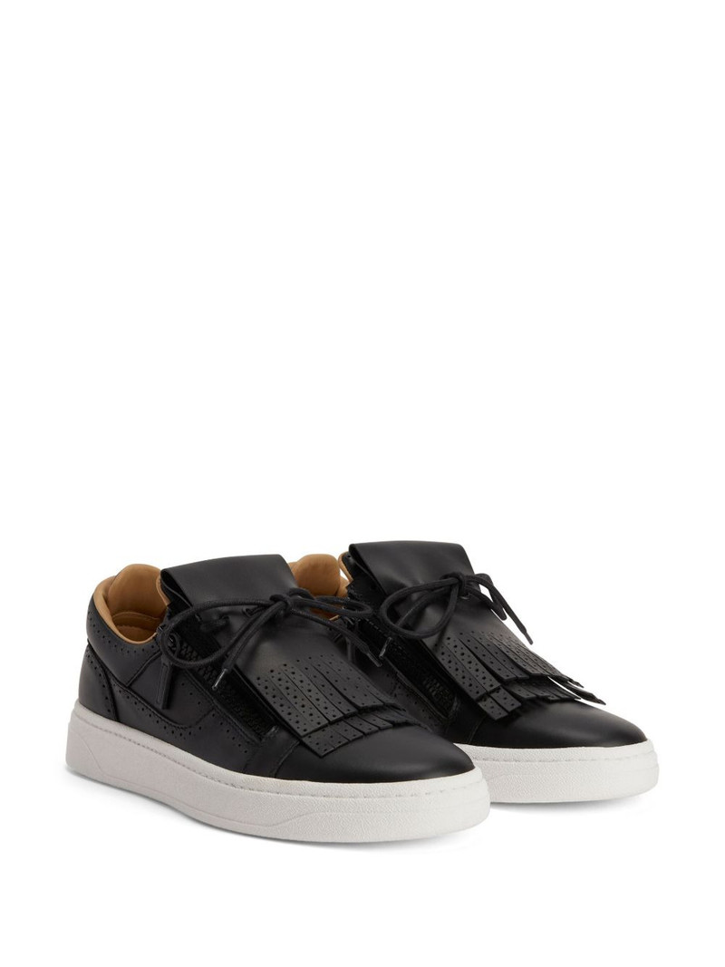 Giuseppe Zanotti fringed leather sneakers outlook
