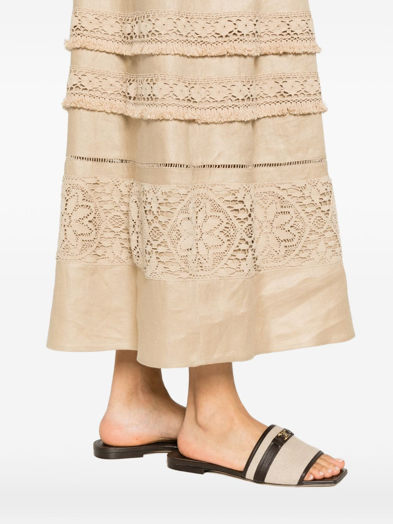 lace-insert midi dress 5