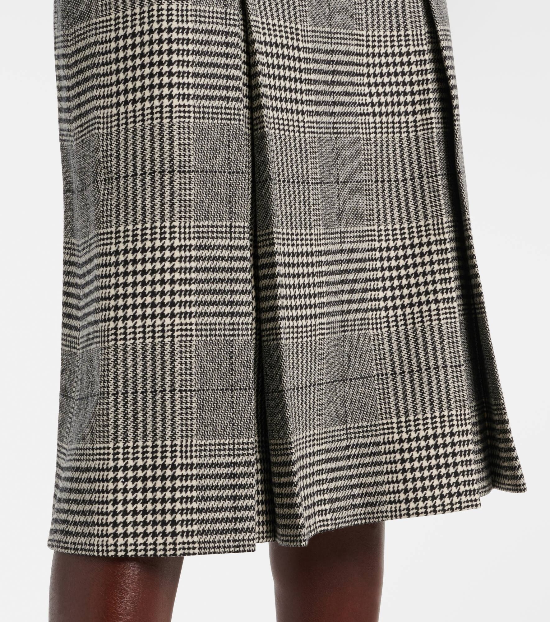 Prince of Wales check wool-blend midi skirt - 5
