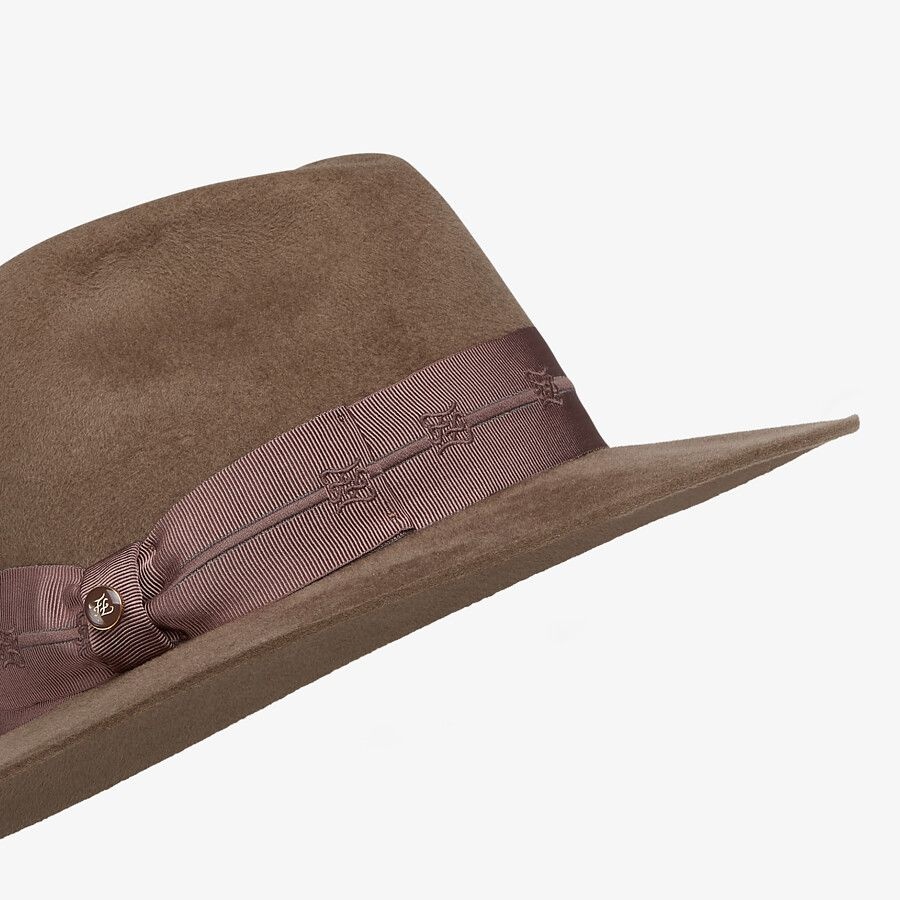 Brown felt hat - 2