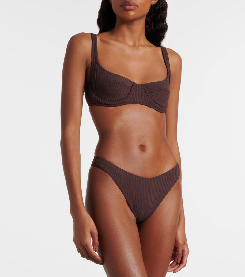 MELISSA ODABASH Noto ribbed-knit bikini top outlook