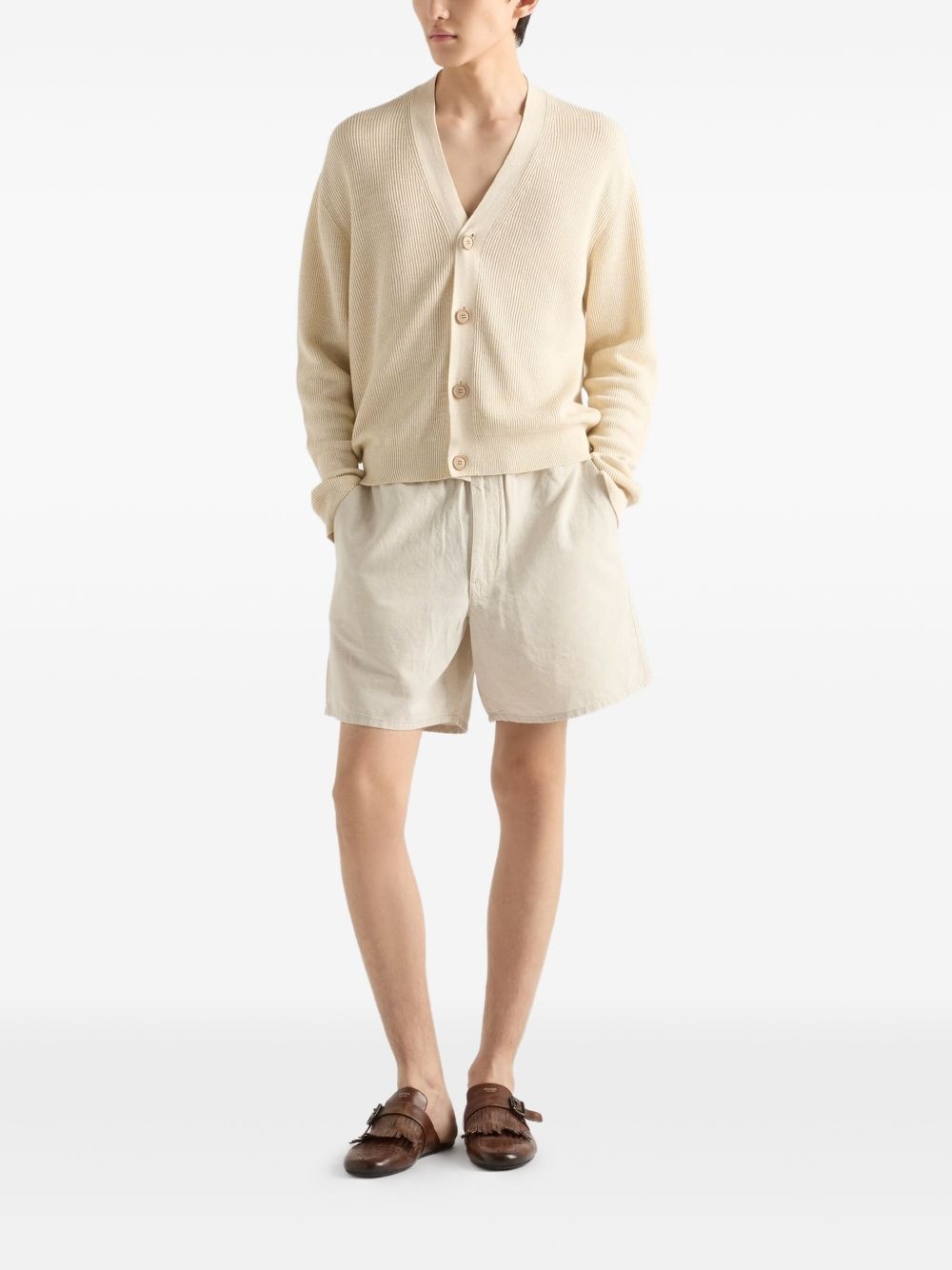 chambray shorts - 2