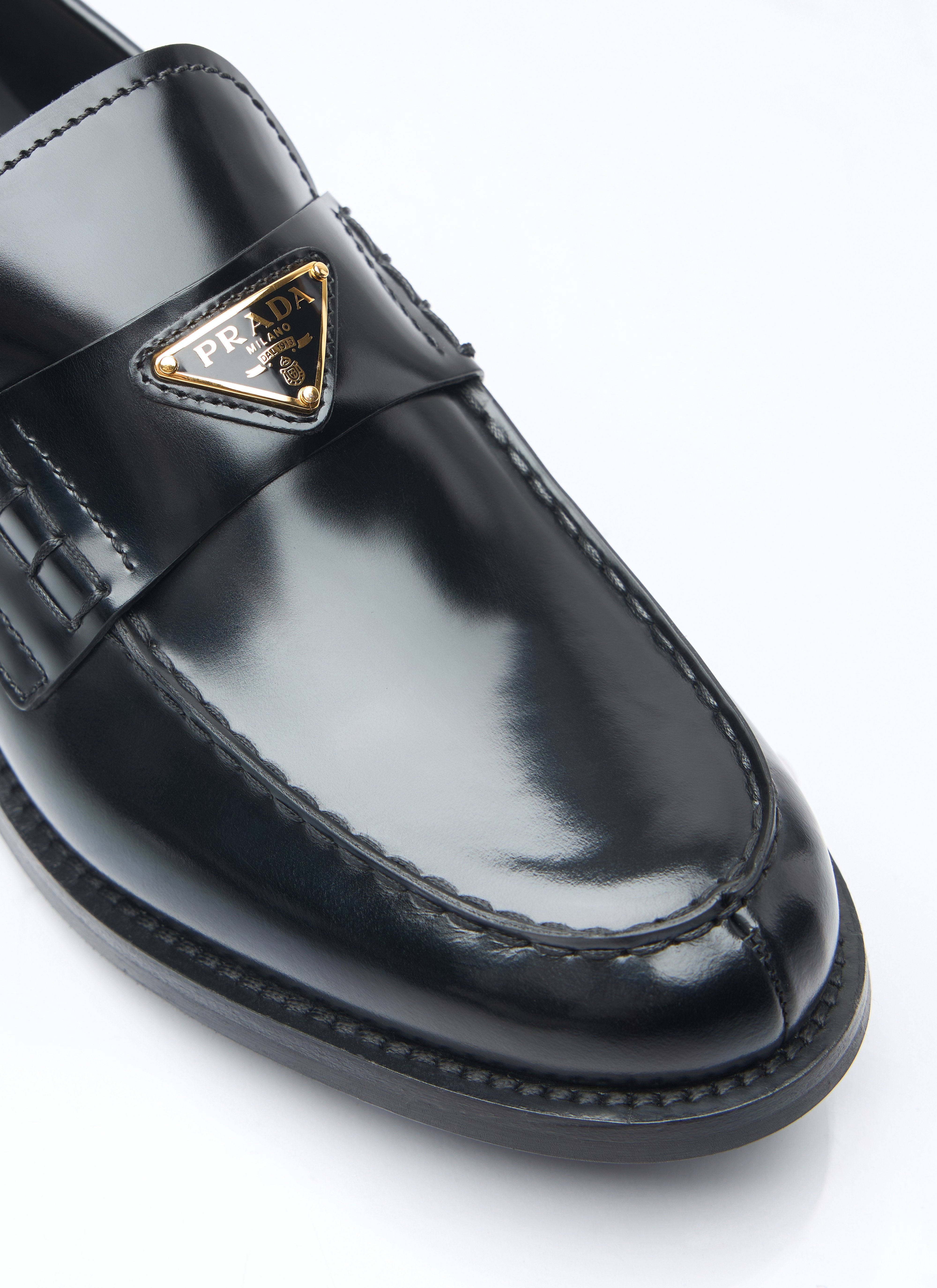 Prada Women Brushed Leather Loafers - 2