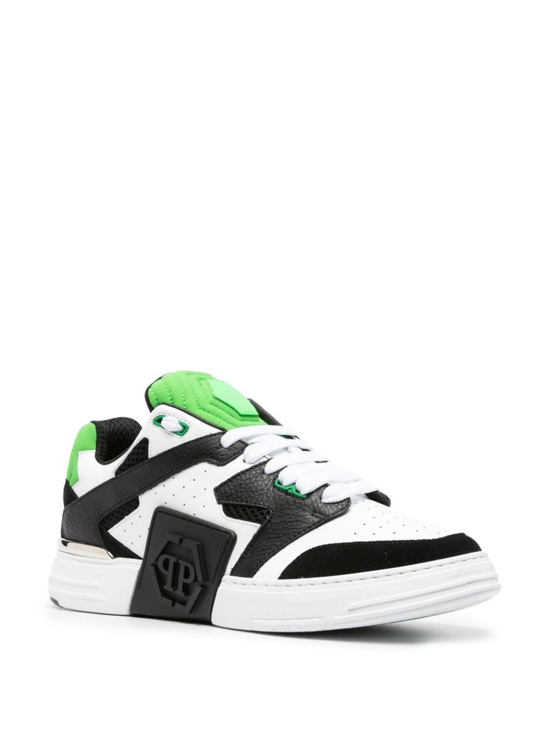 PHILIPP PLEIN Super Street leather sneakers outlook