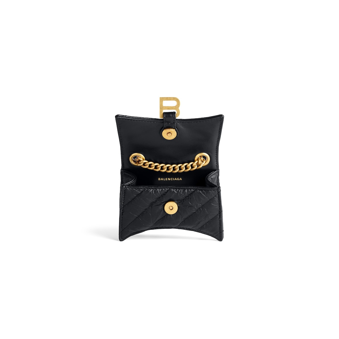 Women's Crush Mini Chain Bag Quilted  in Black - 4
