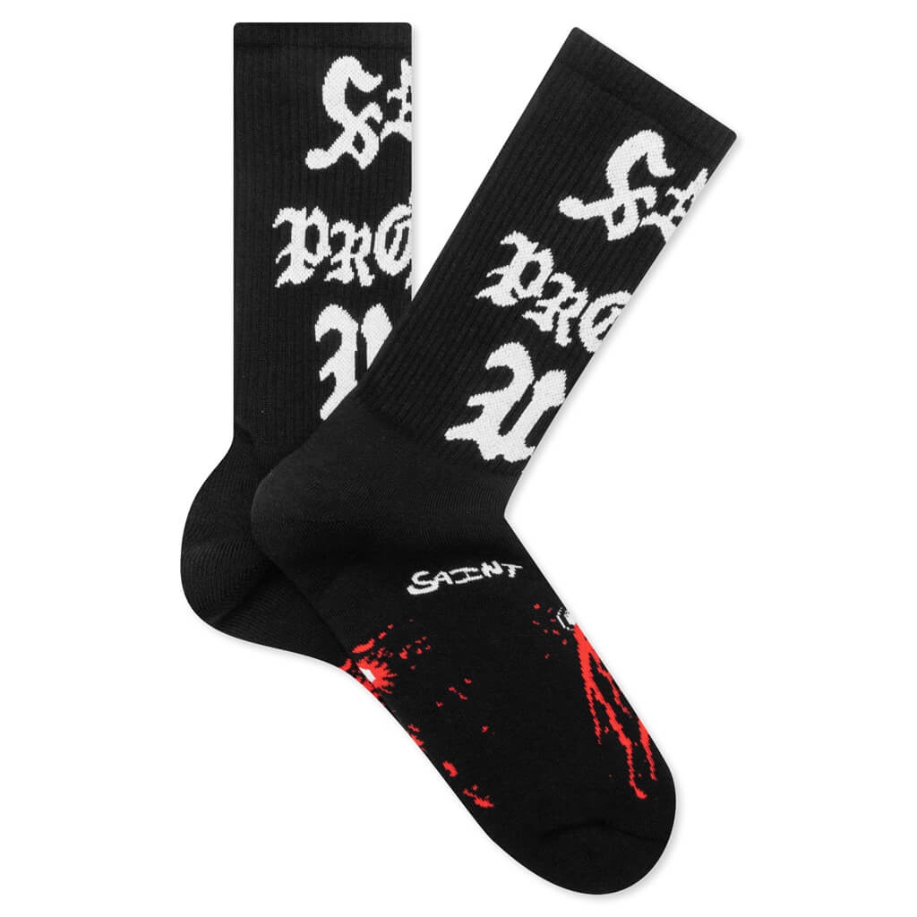 SAINT PROTECT SOCKS - BLACK - 1