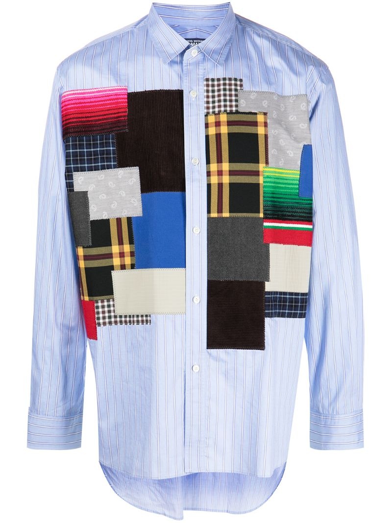 Junya Watanabe MAN patchwork detail shirt | REVERSIBLE