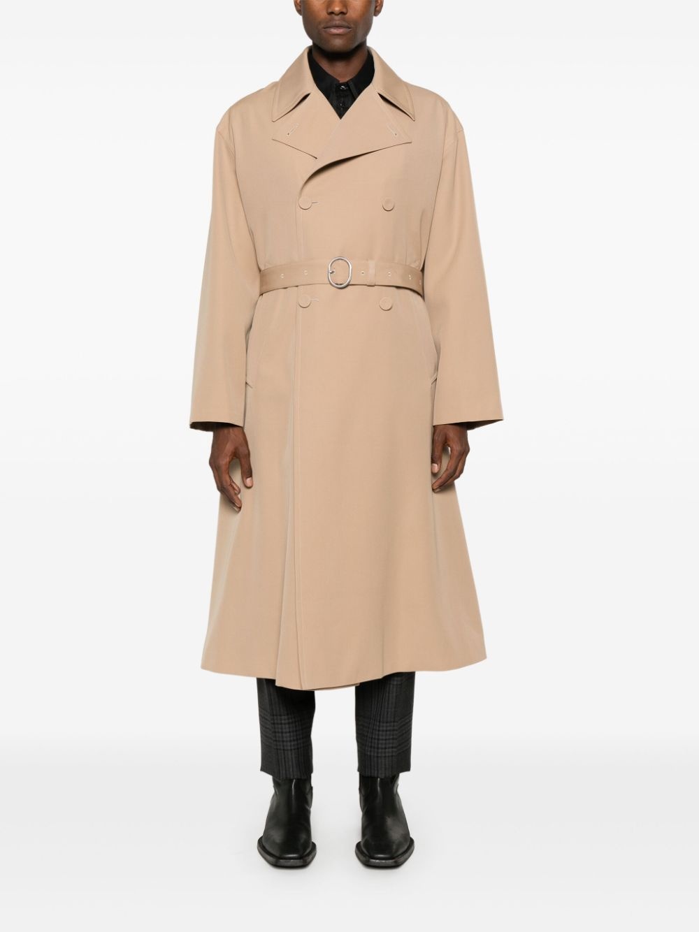 wool trench coat - 2