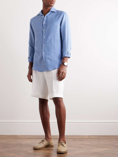 Ralph Lauren Cutaway-Collar Brushed Linen Shirt outlook