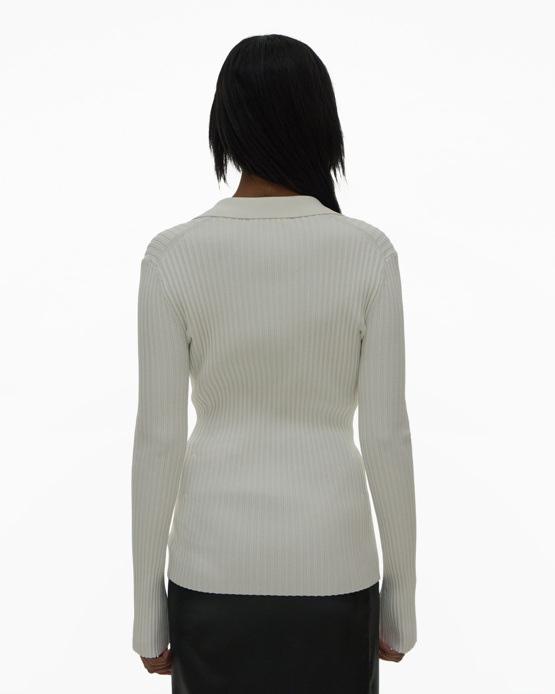 RIBBED POLO CARDIGAN - 4