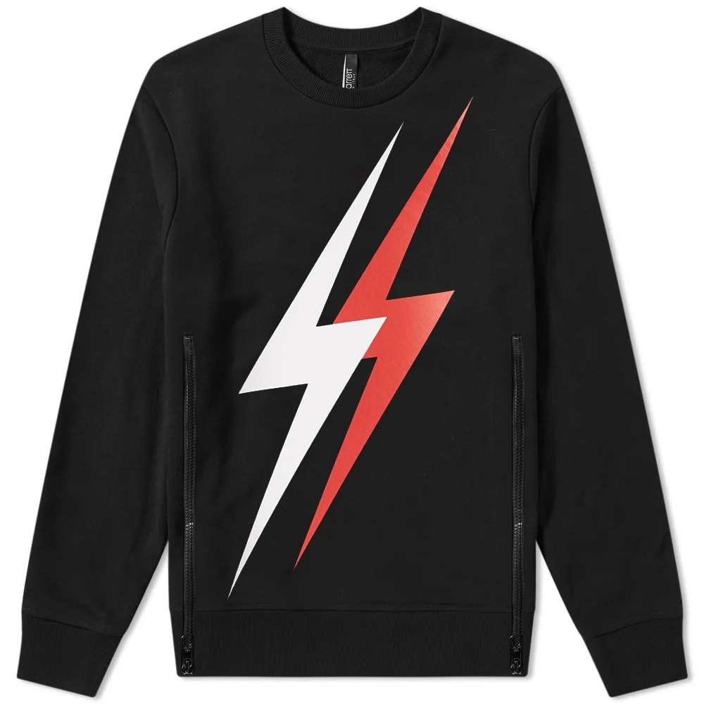 Neil Barrett Large 3D Lightning Bolt Sweat - 1