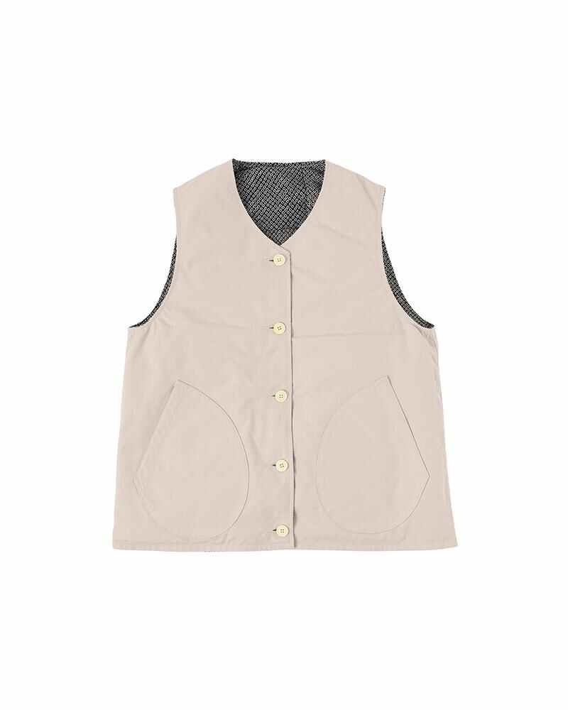 visvim KORA DOWN VEST (VT.SHIBORI) BLACK - 0224905013002 | REVERSIBLE