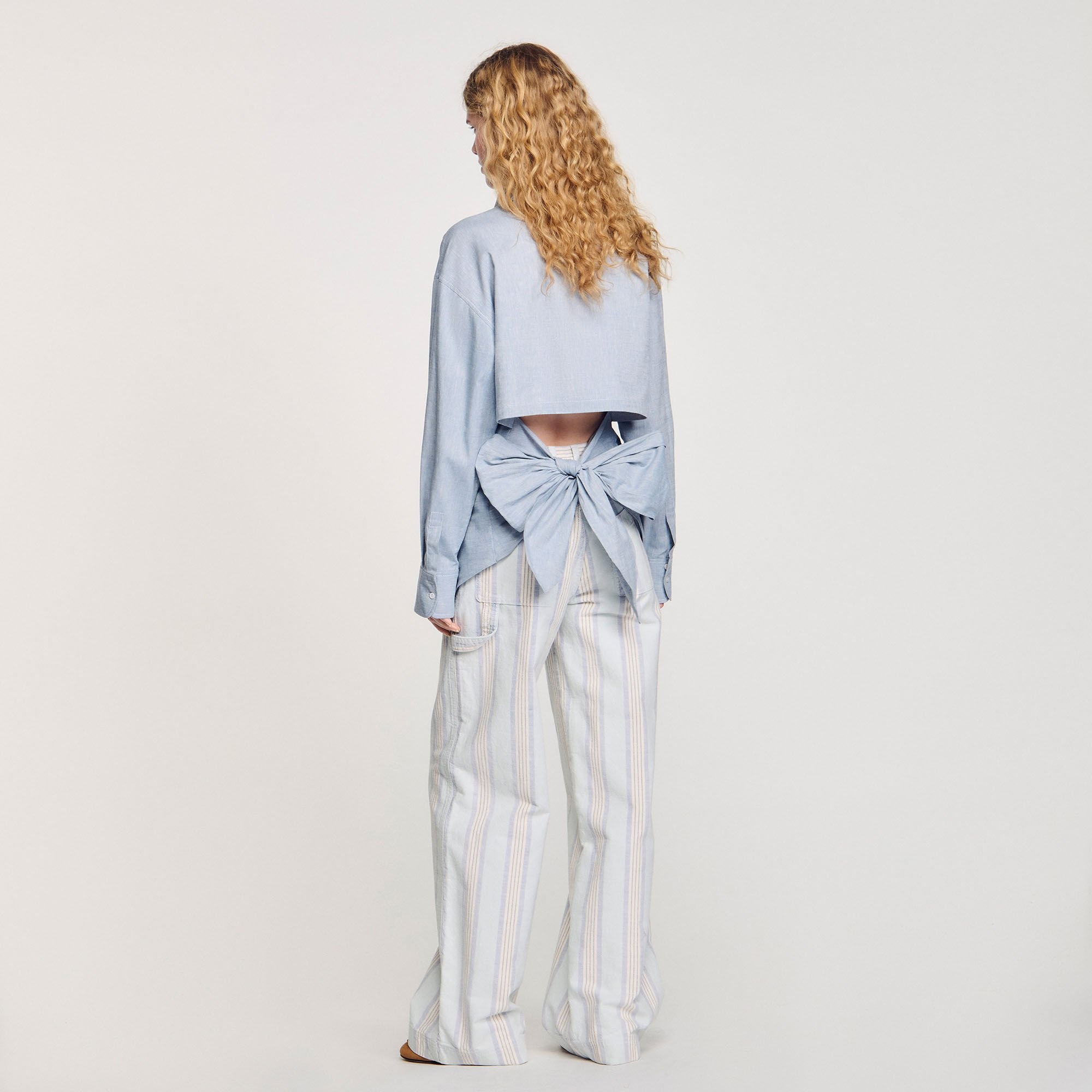 LONG TIE-BACK SHIRT - 5