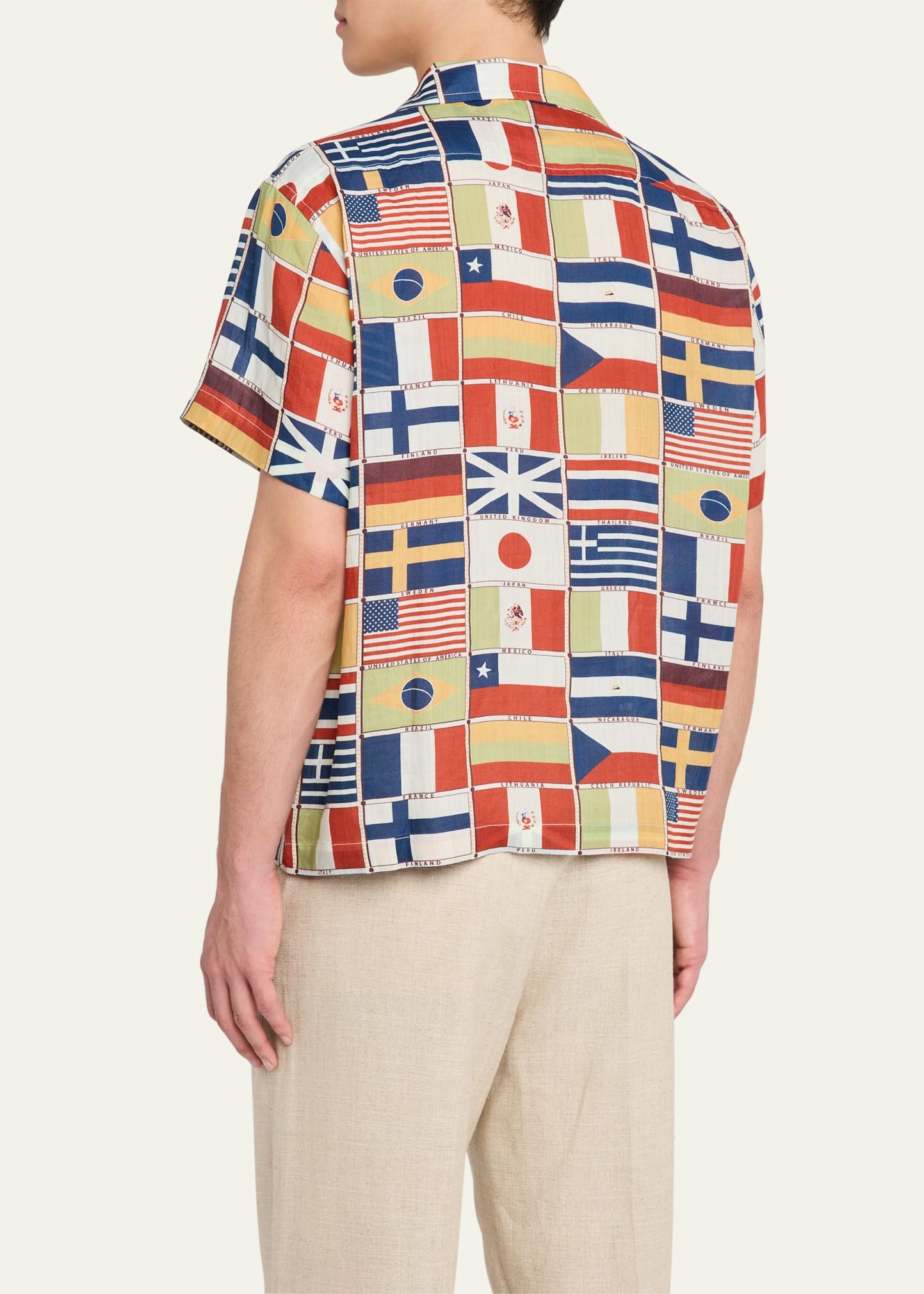 Men's International Flag-Print Camp Shirt - 3