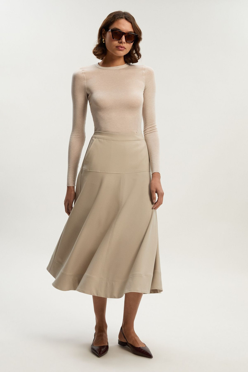 Viscose Blend Tailored Full skirt 1