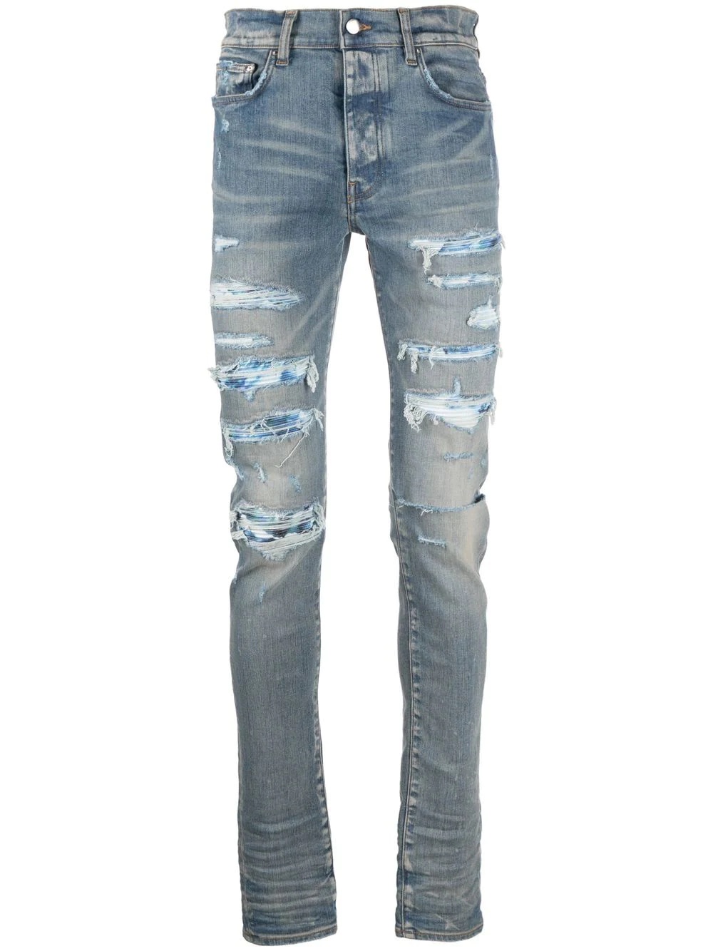 distressed skinny jeans - 1