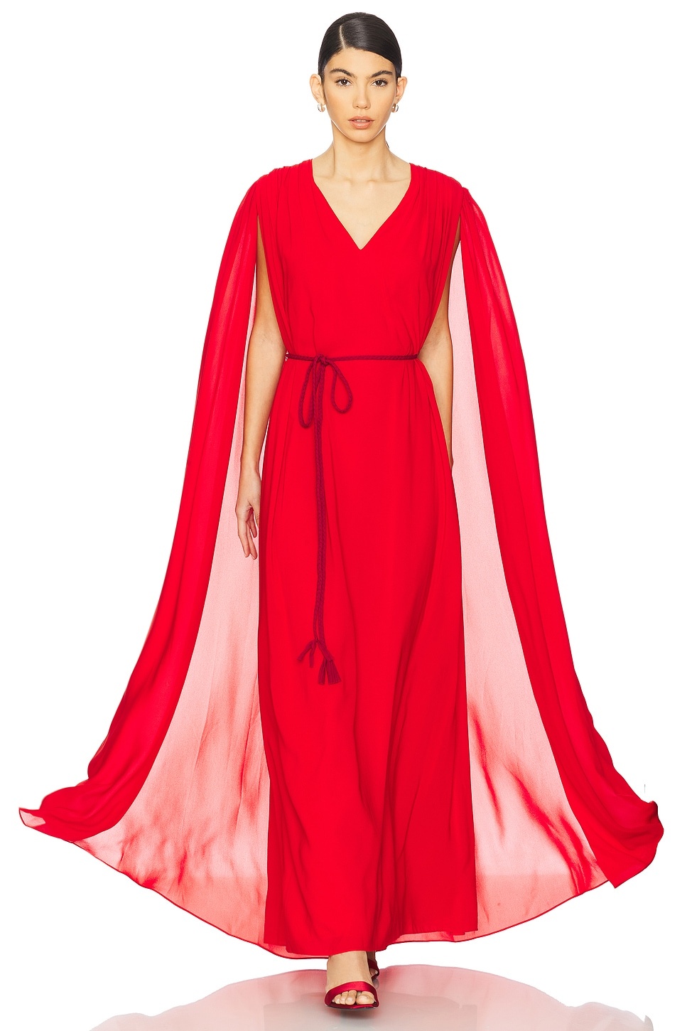 Zenaida Maxi Cape Gown - 4