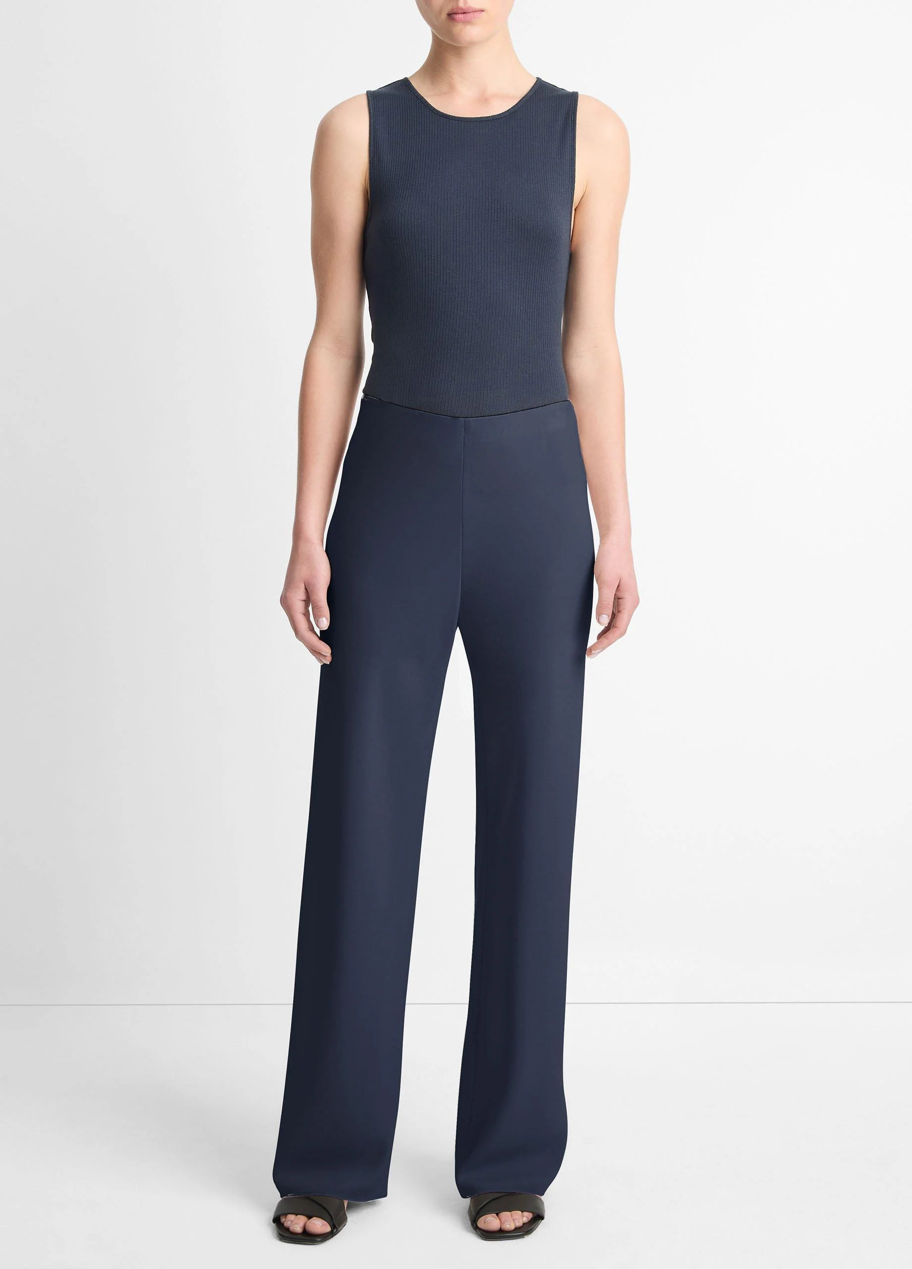 Colette High-Rise Crepe Bias Pant - 1