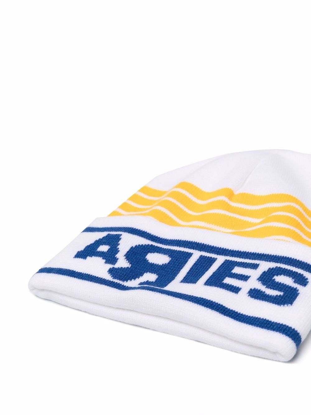 slogan-print knitted beanie - 2