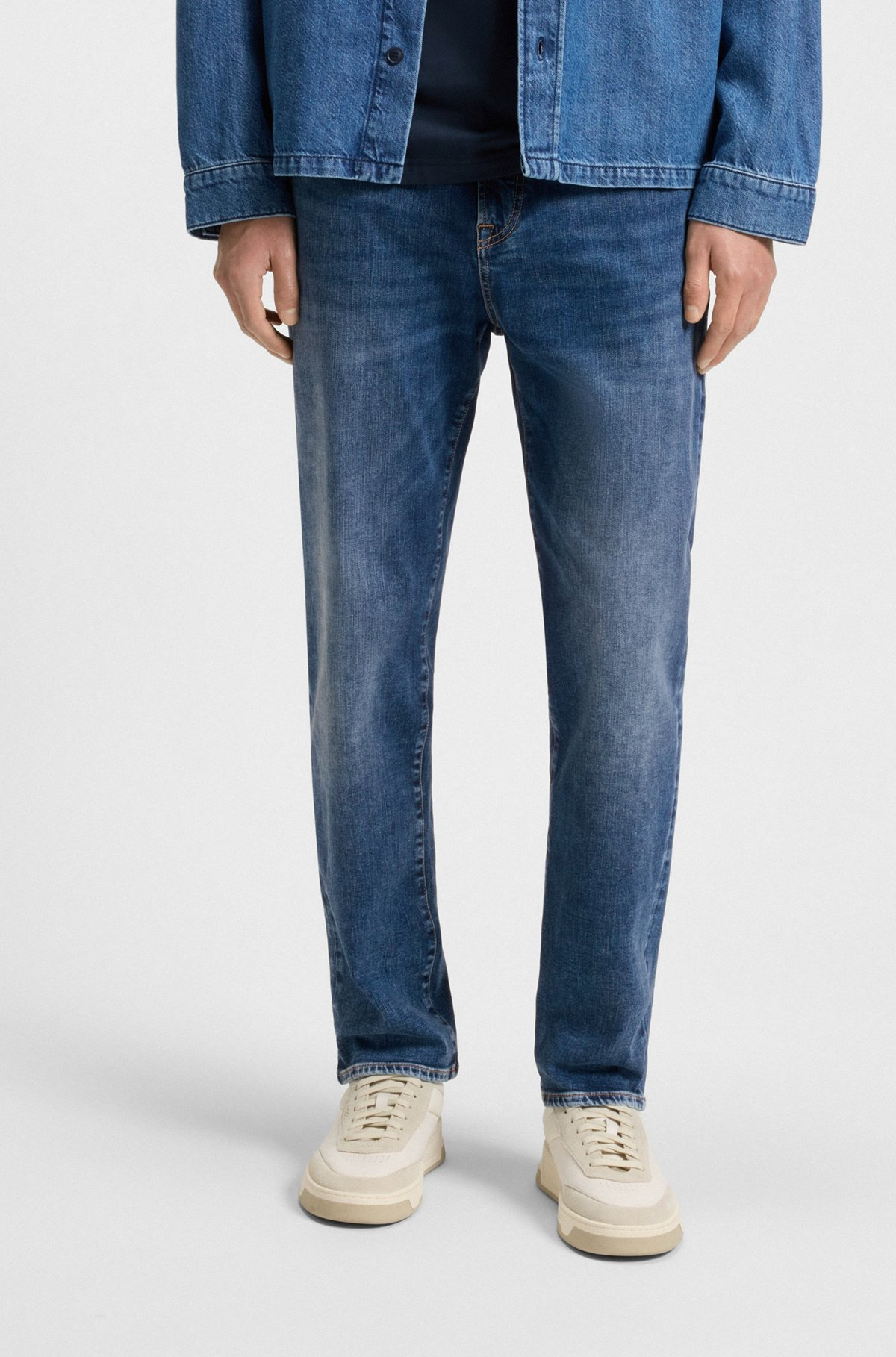 MAINE REGULAR-FIT JEANS IN BLUE SUPER-STRETCH DENIM - 2