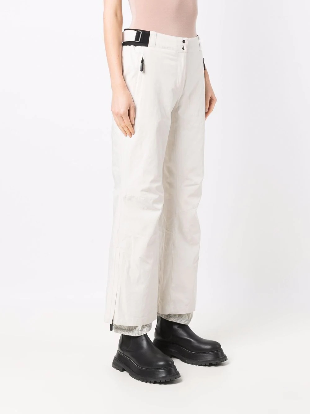 ankle-zip straight trousers - 3