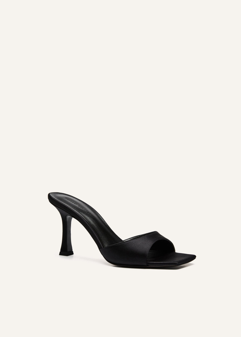 MAGDA BUTRYM Thin satin mules in black outlook
