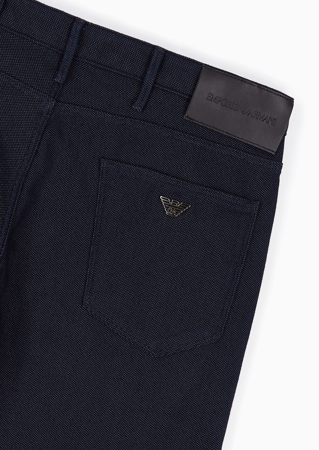Slim-fit J06 trousers in textured, yarn-dyed fabric - 6