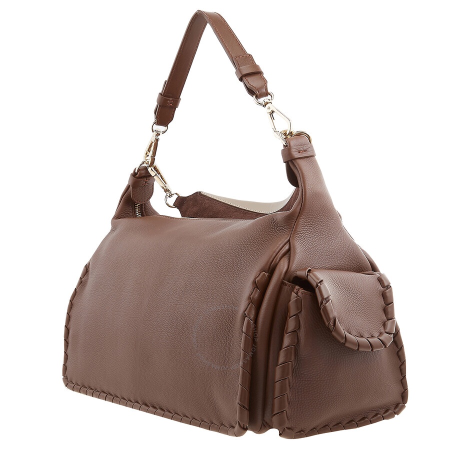 Chloe Brown Nahir Leather Tote Bag - 3