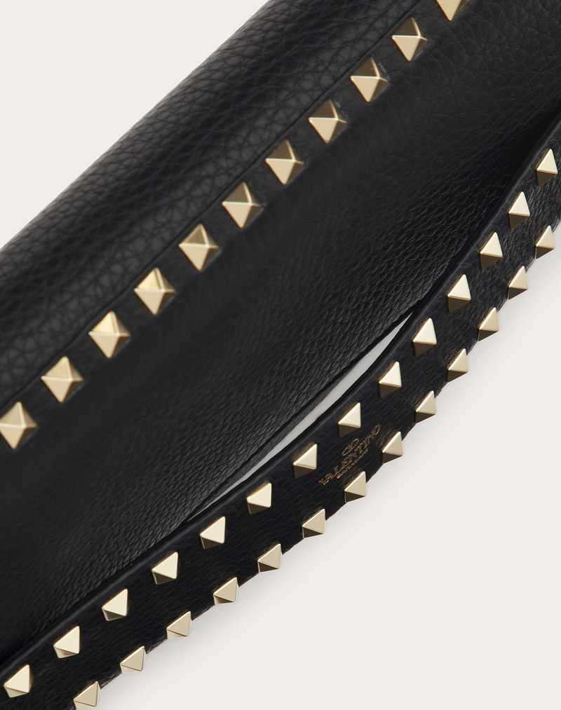 Rockstud Grainy Calfskin Clutch 5