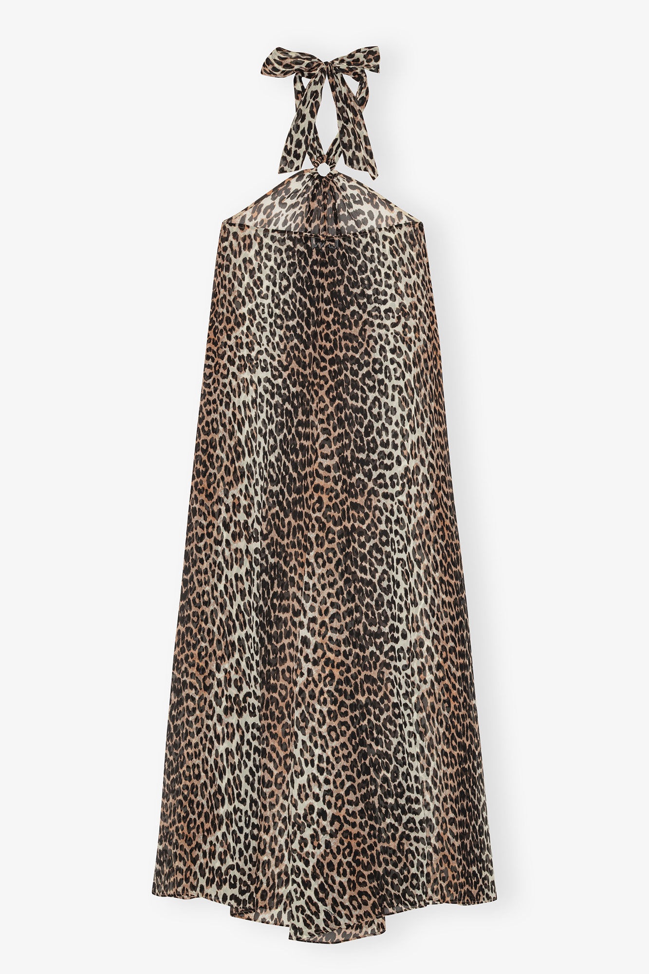 LEOPARD CHIFFON HALTERNECK DRESS - 2