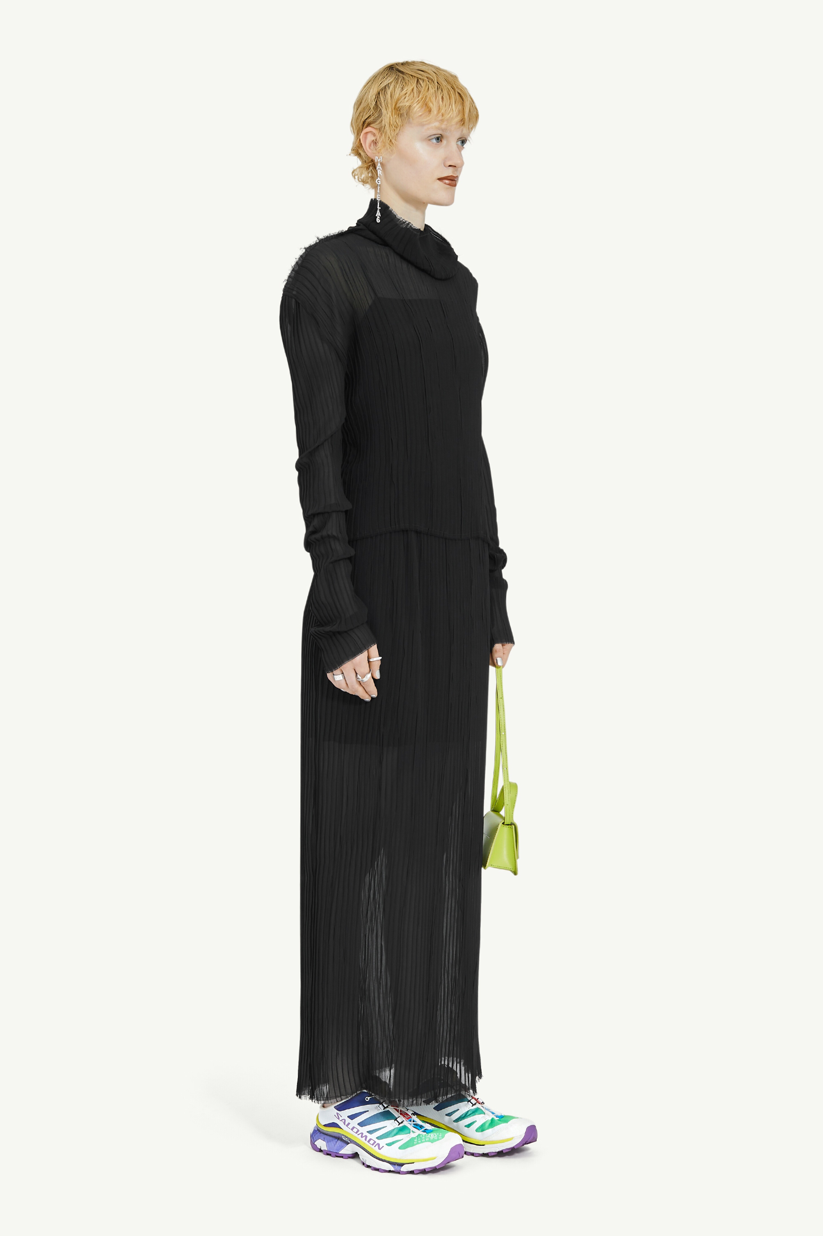 Raw Edge Sheer Plissé Top - 3