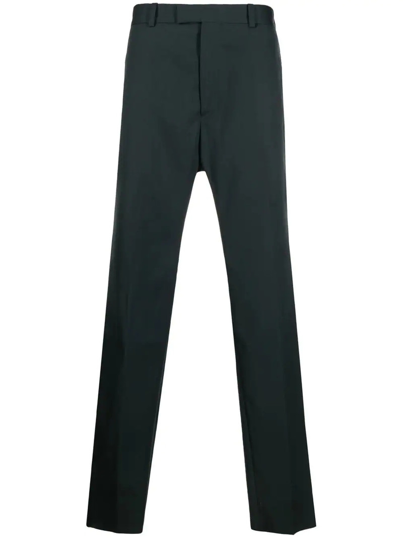 contrast-stitching straight-leg trousers 1
