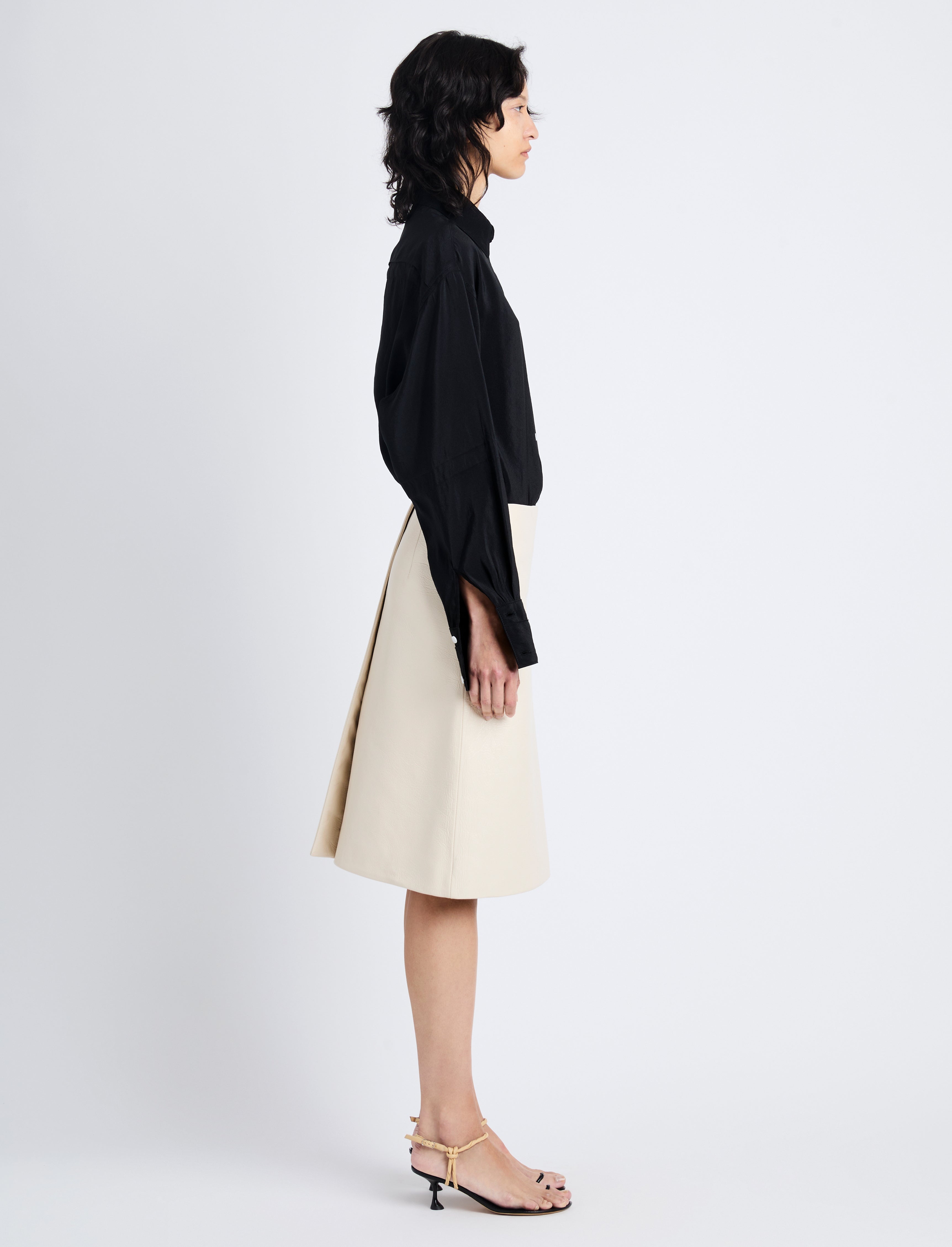 Adele Skirt in Lacquered Leather - 3